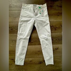 “Just Black” White Distressed Jeans NWT!